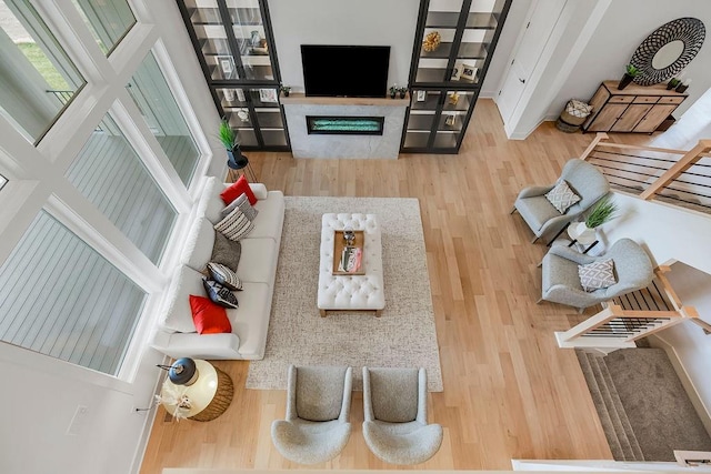 living room featuring hardwood / wood-style floors