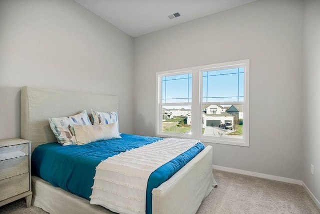 bedroom with carpet floors