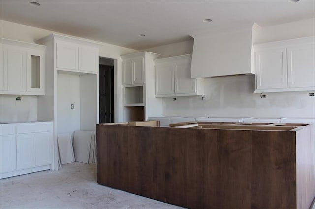 kitchen with white cabinetry