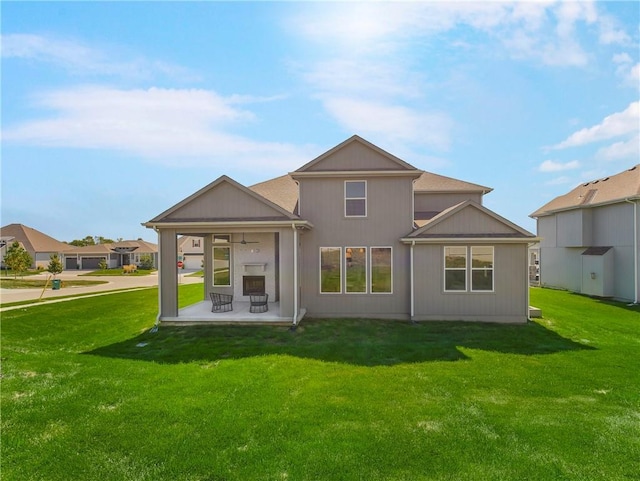 25212 W 92nd St, Lenexa, KS 66227 - back of house with a lawn and a patio area