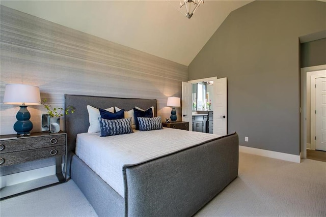 23217 W 124th Pl, Olathe, KS 66061 - bedroom with carpet floors and high vaulted ceiling