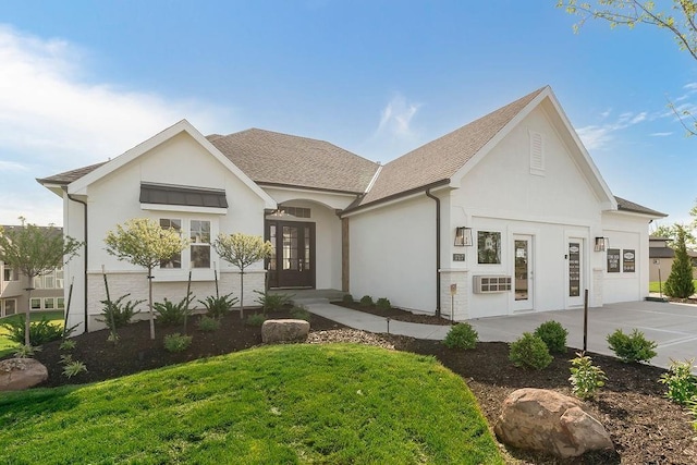 view of front facade with french doors