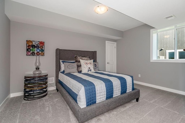 view of carpeted bedroom