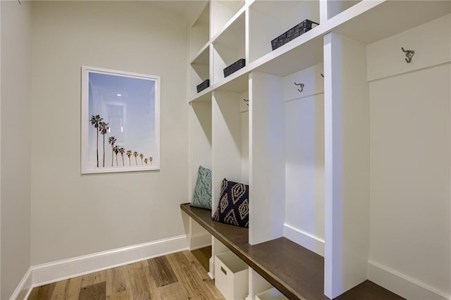 mudroom featuring hardwood / wood-style flooring