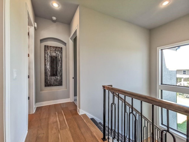 2908 NE 102nd St, Kansas City, MO 64155 - hallway with dark wood-type flooring