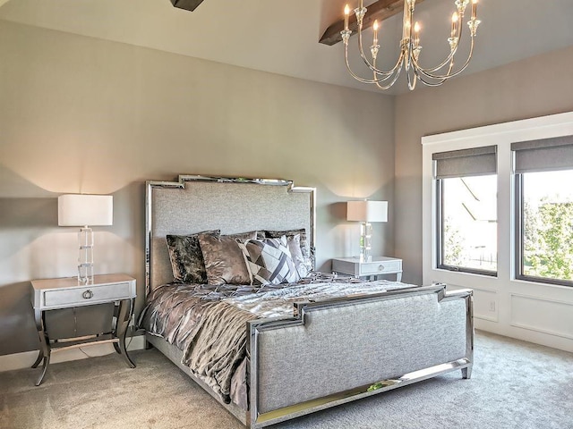 2908 NE 102nd St, Kansas City, MO 64155 - bedroom with an inviting chandelier and light carpet