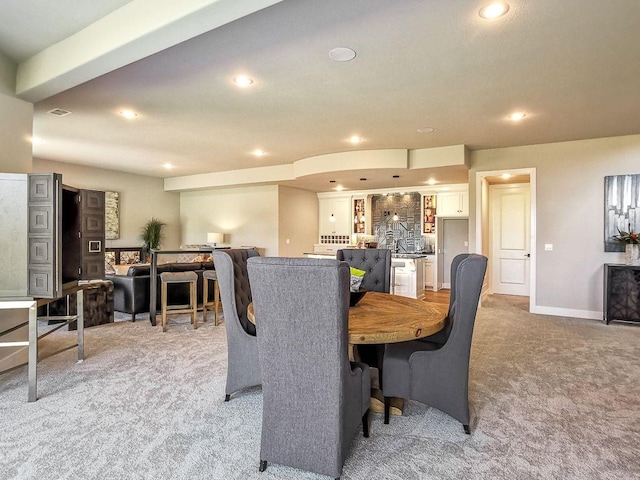 2908 NE 102nd St, Kansas City, MO 64155 - dining area featuring light colored carpet