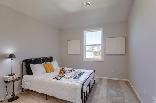 bedroom featuring carpet