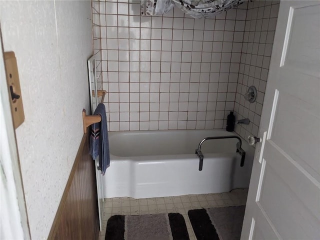 bathroom featuring tile floors