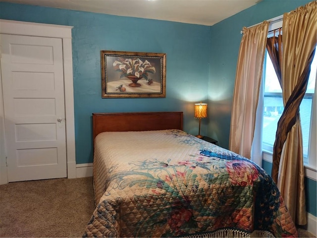 view of carpeted bedroom