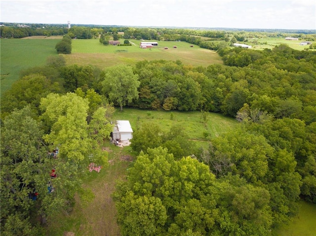 drone / aerial view featuring a rural view