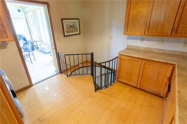 interior space featuring light hardwood / wood-style flooring