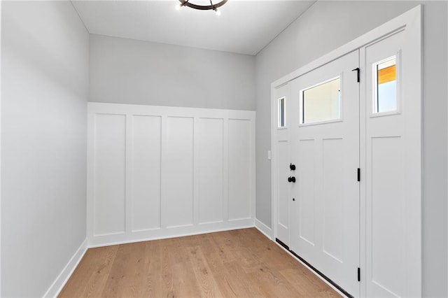 entrance foyer featuring light hardwood / wood-style floors