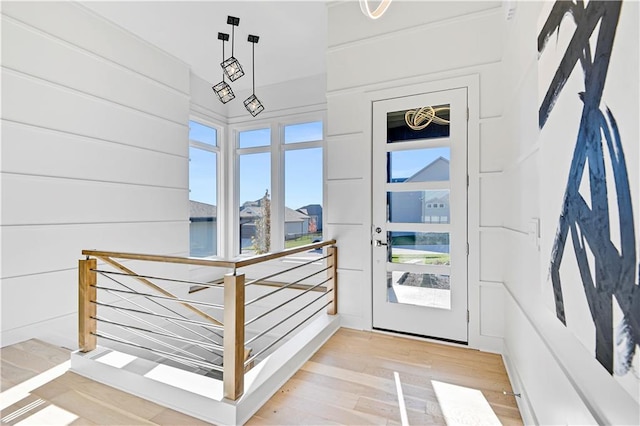 entryway featuring light hardwood / wood-style floors