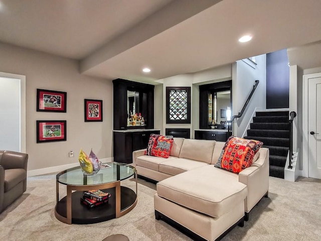 view of carpeted living room