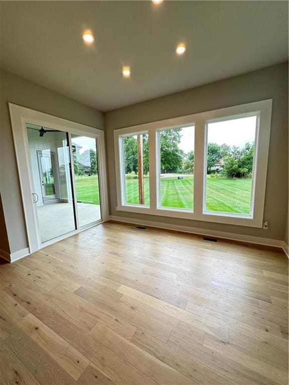 interior space featuring light hardwood / wood-style floors