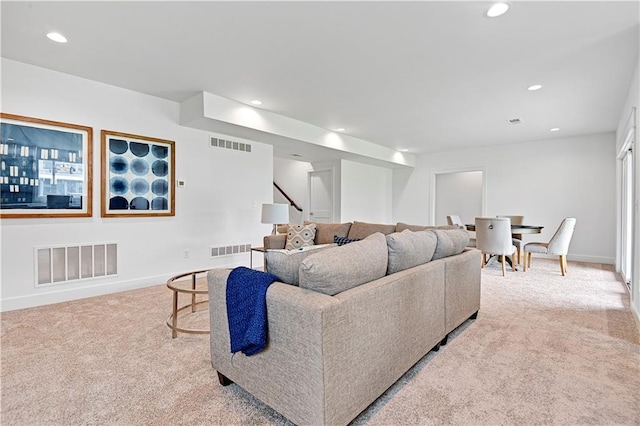 view of carpeted living room