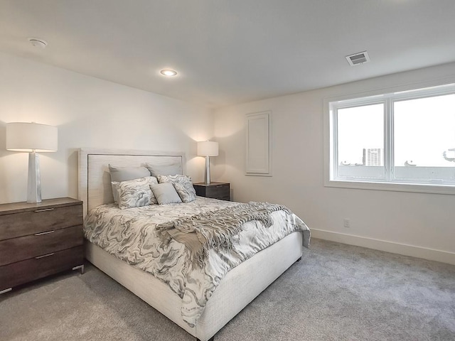 bedroom with carpet floors