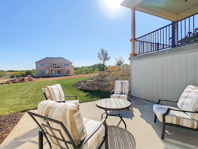 view of patio featuring an outdoor hangout area