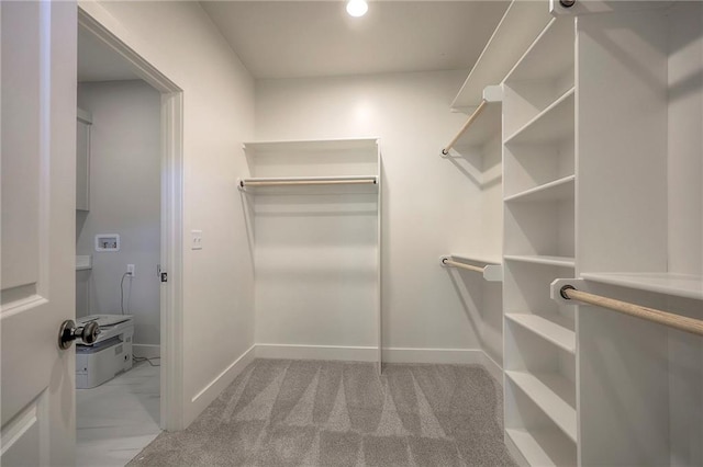 view of walk in closet