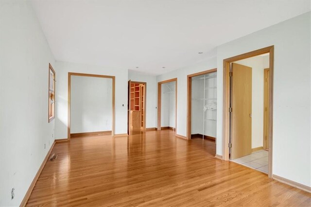 empty room featuring light hardwood / wood-style floors