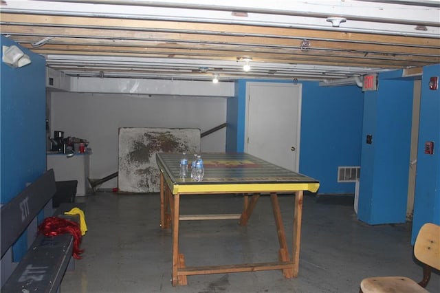 view of basement