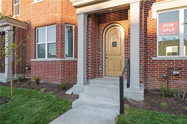 457 SW Longview Blvd, Lees Summit, MO 64081 - doorway to property with brick siding