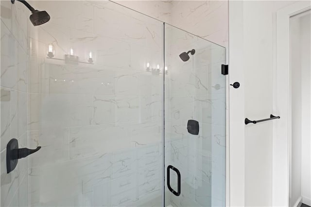 bathroom featuring walk in shower