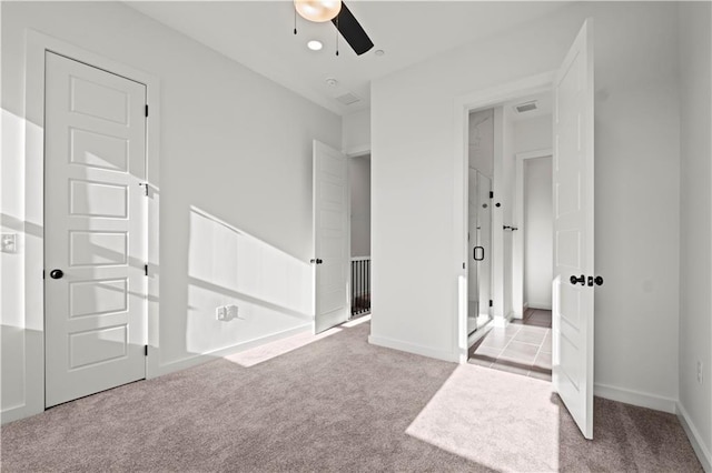 459 SW Longview Blvd, Lees Summit, MO 64081 - unfurnished bedroom with light colored carpet, baseboards, and ceiling fan