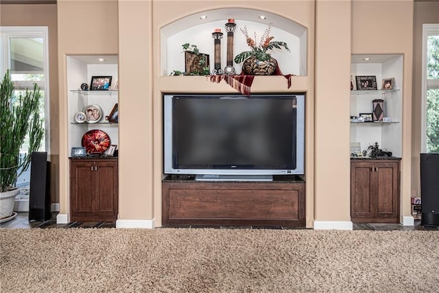1709 Lake Alvamar Dr, Lawrence, KS 66047 - living area featuring built in shelves