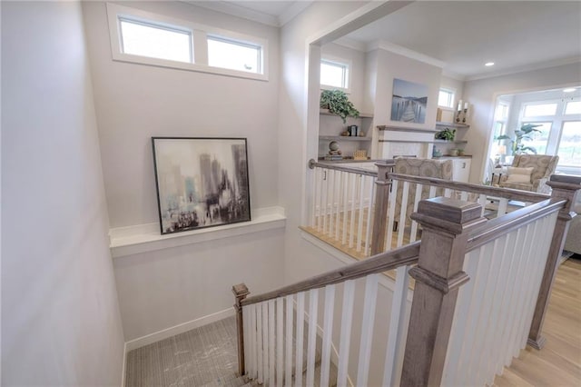 13812 Quigley St, Overland Park, KS 66221 - stairway with crown molding