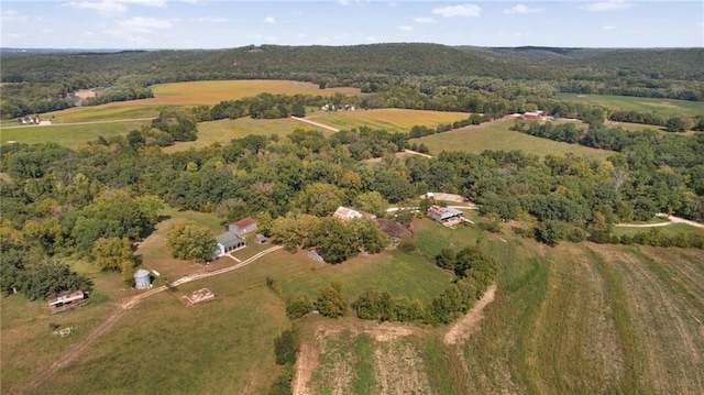 drone / aerial view with a rural view