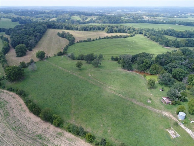 aerial view with a rural view