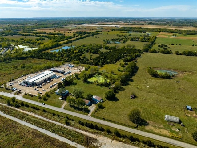 bird's eye view with a rural view