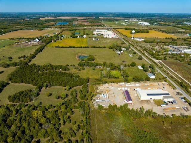 drone / aerial view with a rural view