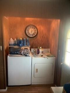 laundry room with washer and dryer