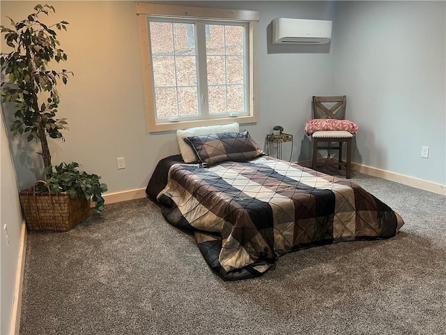 7930 Eagle Bay Dr, Gravois Mills, MO 65037 - bedroom with a wall mounted AC, baseboards, and carpet floors