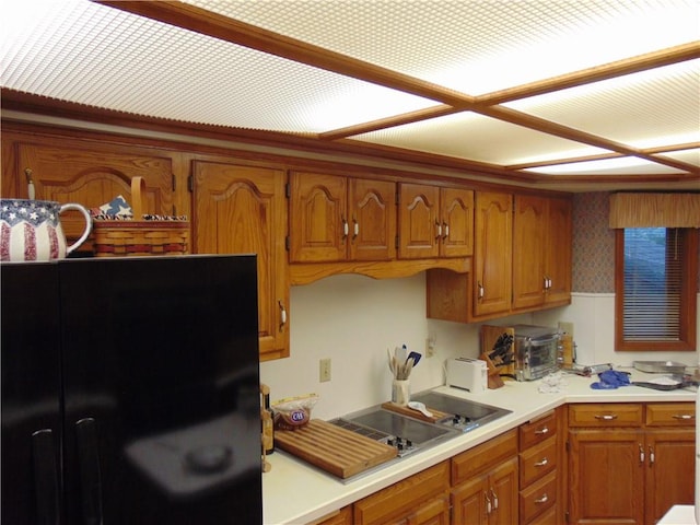 kitchen with black electric stovetop