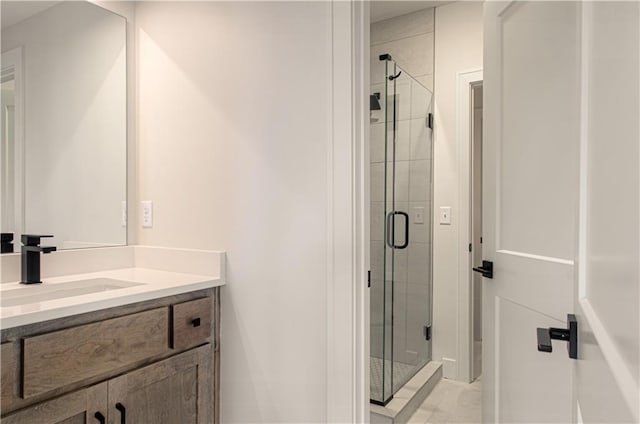 7551 NW Gower Ave, Kansas City, MO 64151 - bathroom with a stall shower and vanity