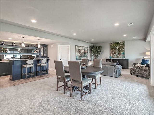 16724 Hayes St, Overland Park, KS 66085 - dining space featuring recessed lighting and light carpet