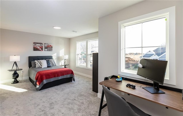 bedroom with carpet floors