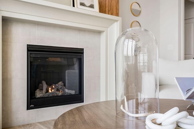 16735 S Hall St, Olathe, KS 66062 - details with a tiled fireplace