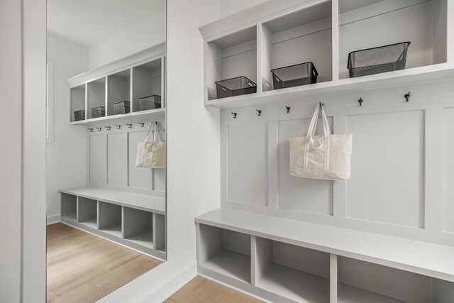 16743 S Hall St, Olathe, KS 66062 - mudroom with wood finished floors and baseboards
