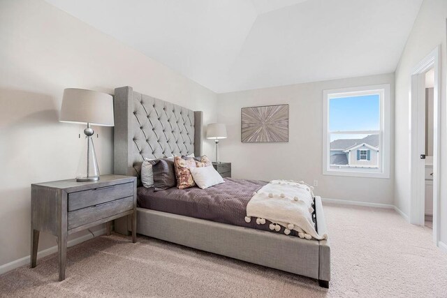 16743 S Hall St, Olathe, KS 66062 - carpeted bedroom with baseboards and lofted ceiling