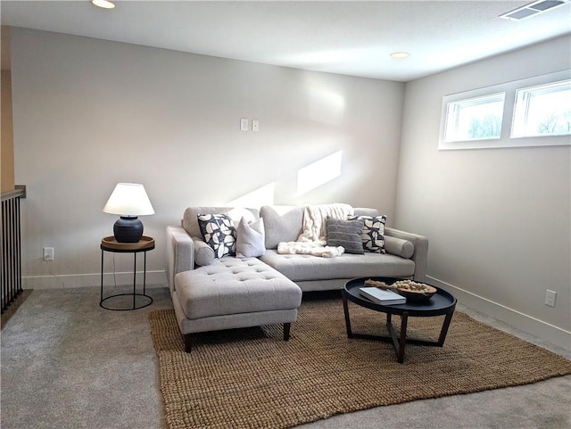 view of carpeted living room