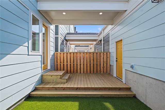 view of wooden deck