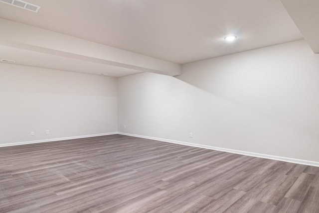 interior space featuring wood-type flooring