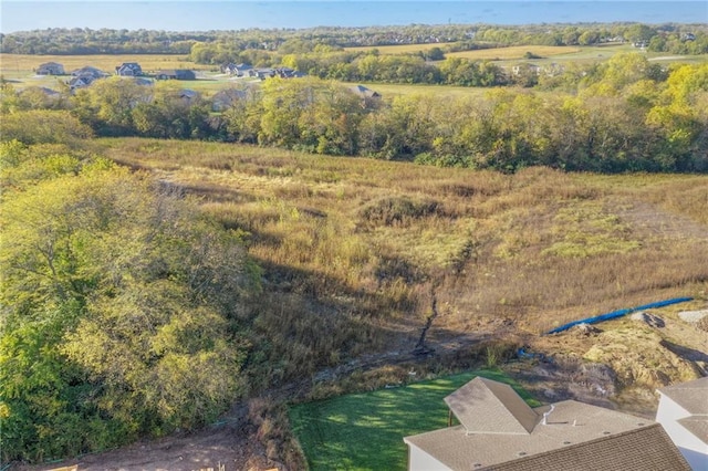 aerial view with a rural view