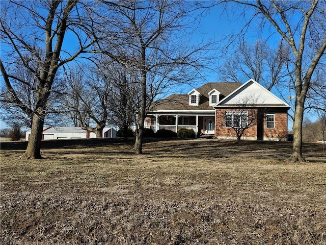 view of front of home with covered porch