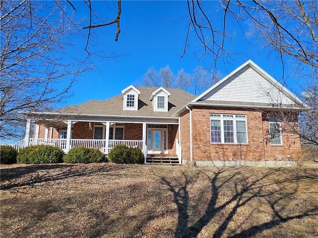 view of front of property with a porch